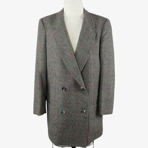 Vintage Elliott Lauren Houndstooth Plaid Blazer